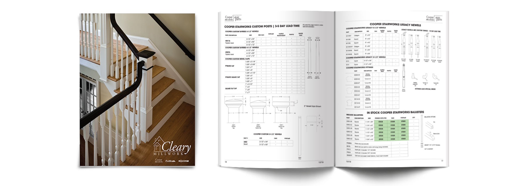 Cleary Millwork Stock Stair Catalog